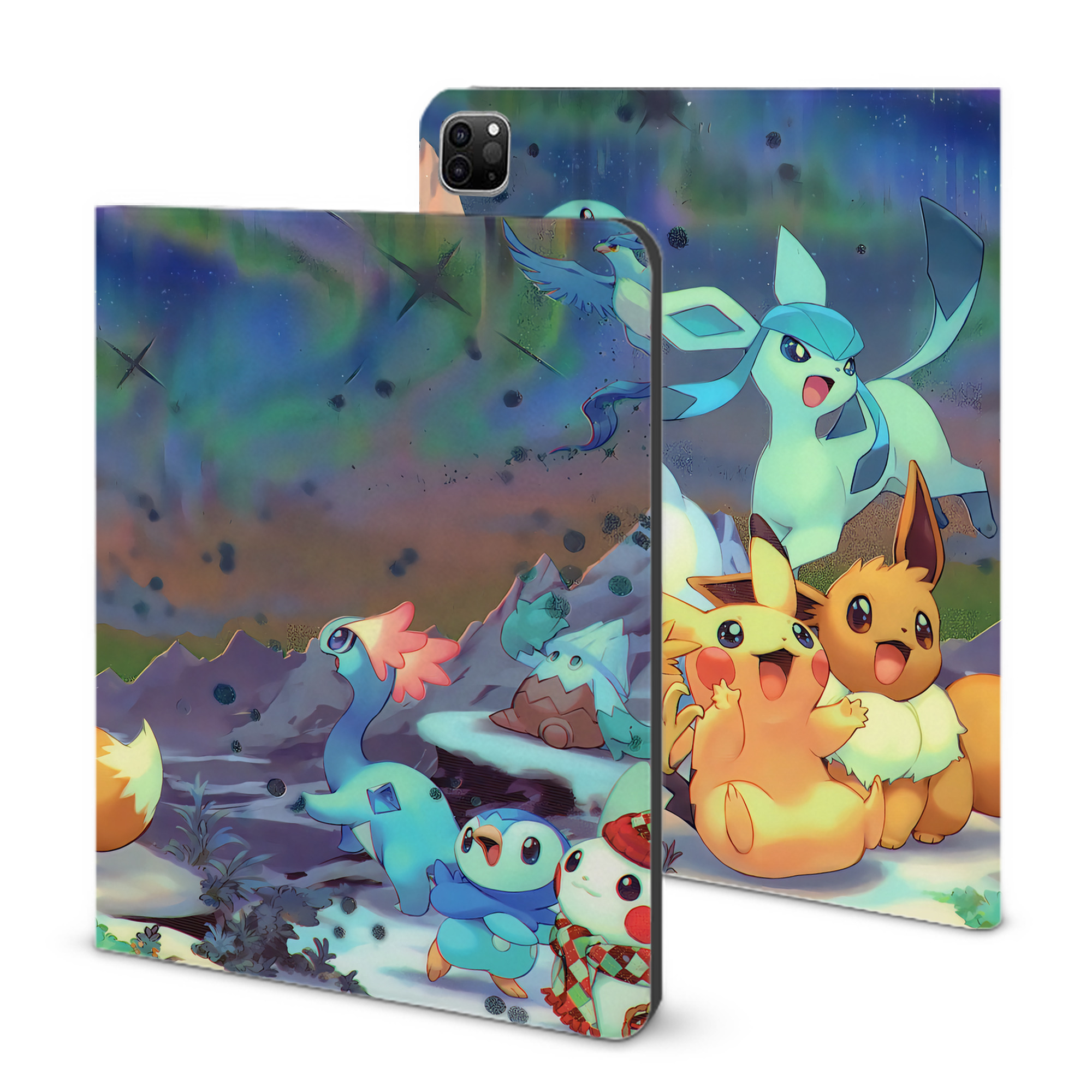 （画像用） ポケットモンスター Pokémon IPad ケース ブック型 PUレザー TPU 耐衝撃 軽量 薄型 ペン収納なし 全面保護 IPad 各モデル対応